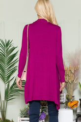 Open Front Cardigan with Pockets Celeste